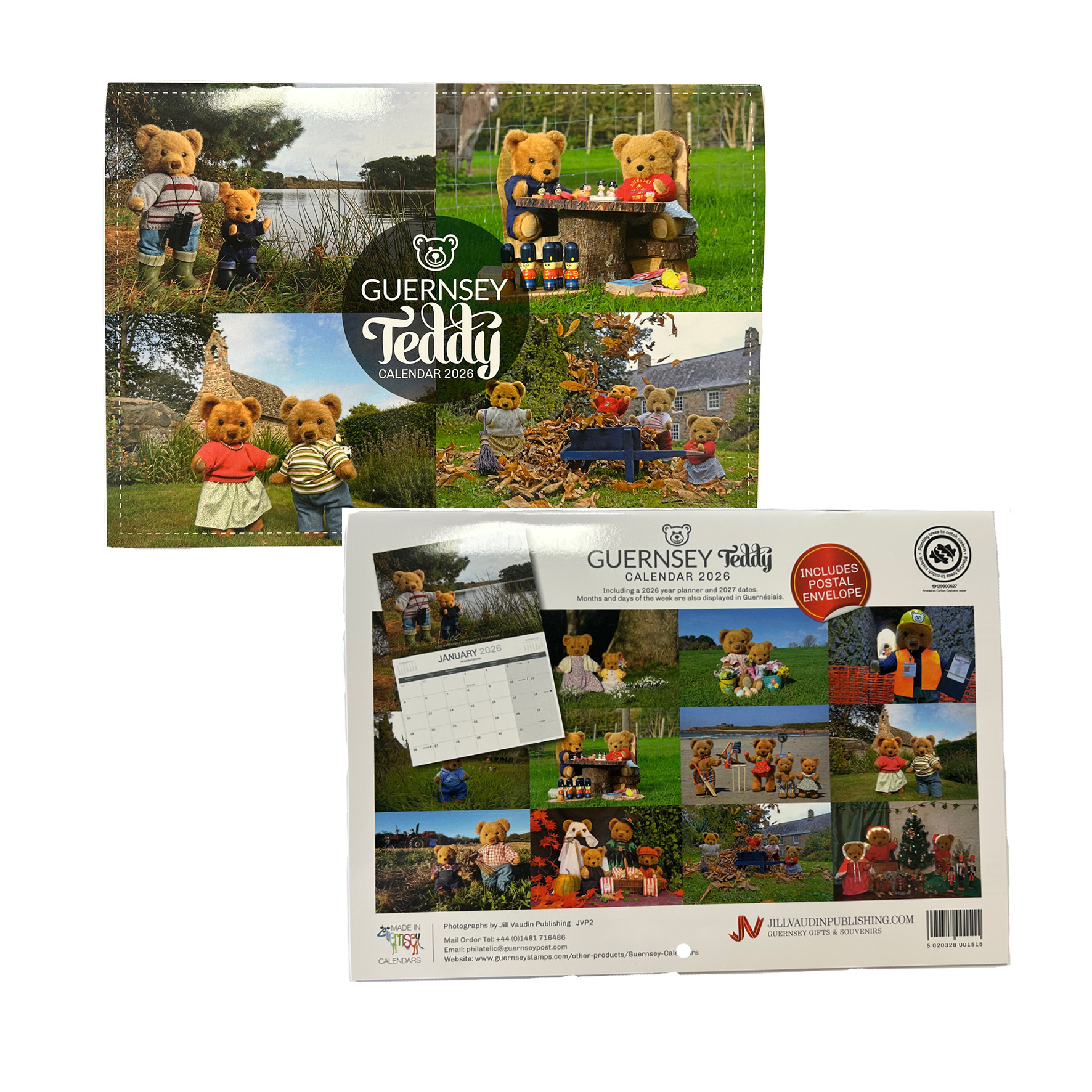 Guernsey Teddy A4 Calendar 2026